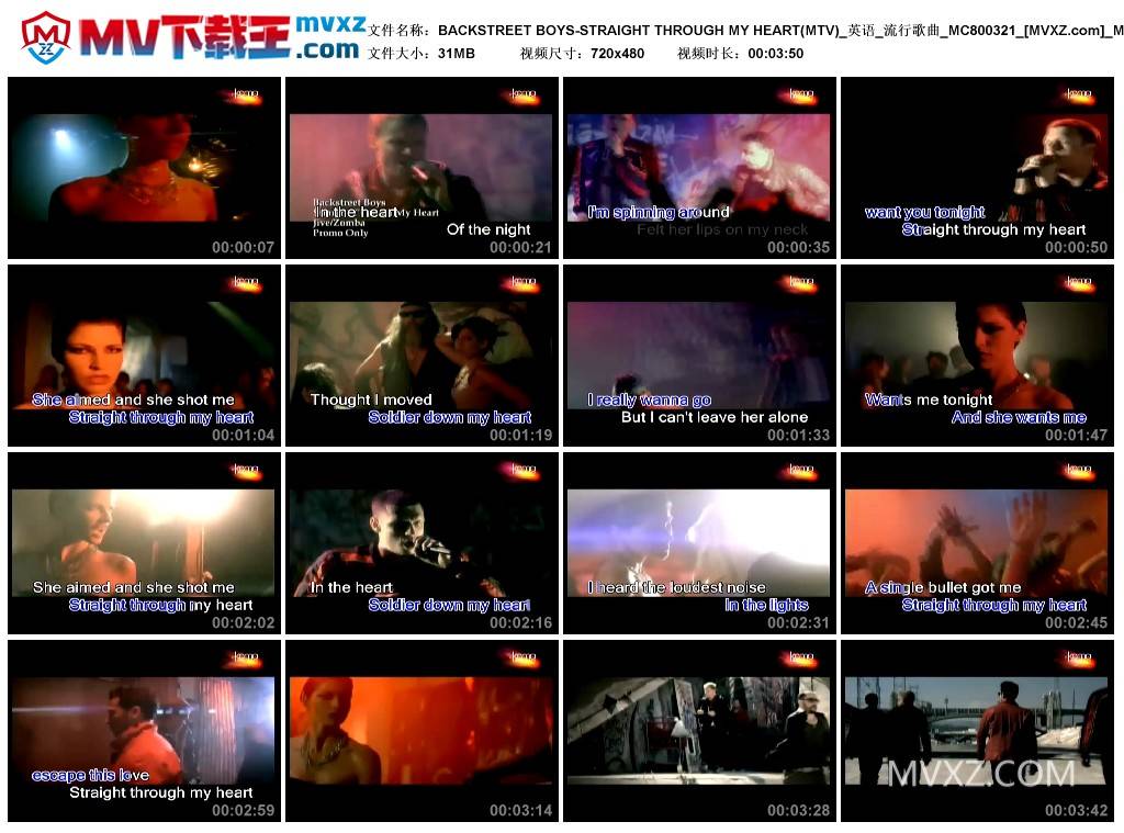 BACKSTREET BOYS-STRAIGHT THROUGH MY HEART(MTV)_英语_流行歌曲_MC800321